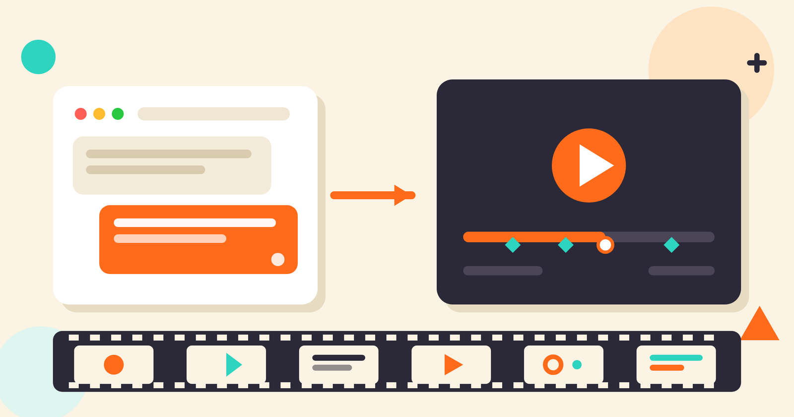 Ilustrasi membuat video motion graphics dengan Claude dari prompt menjadi video
