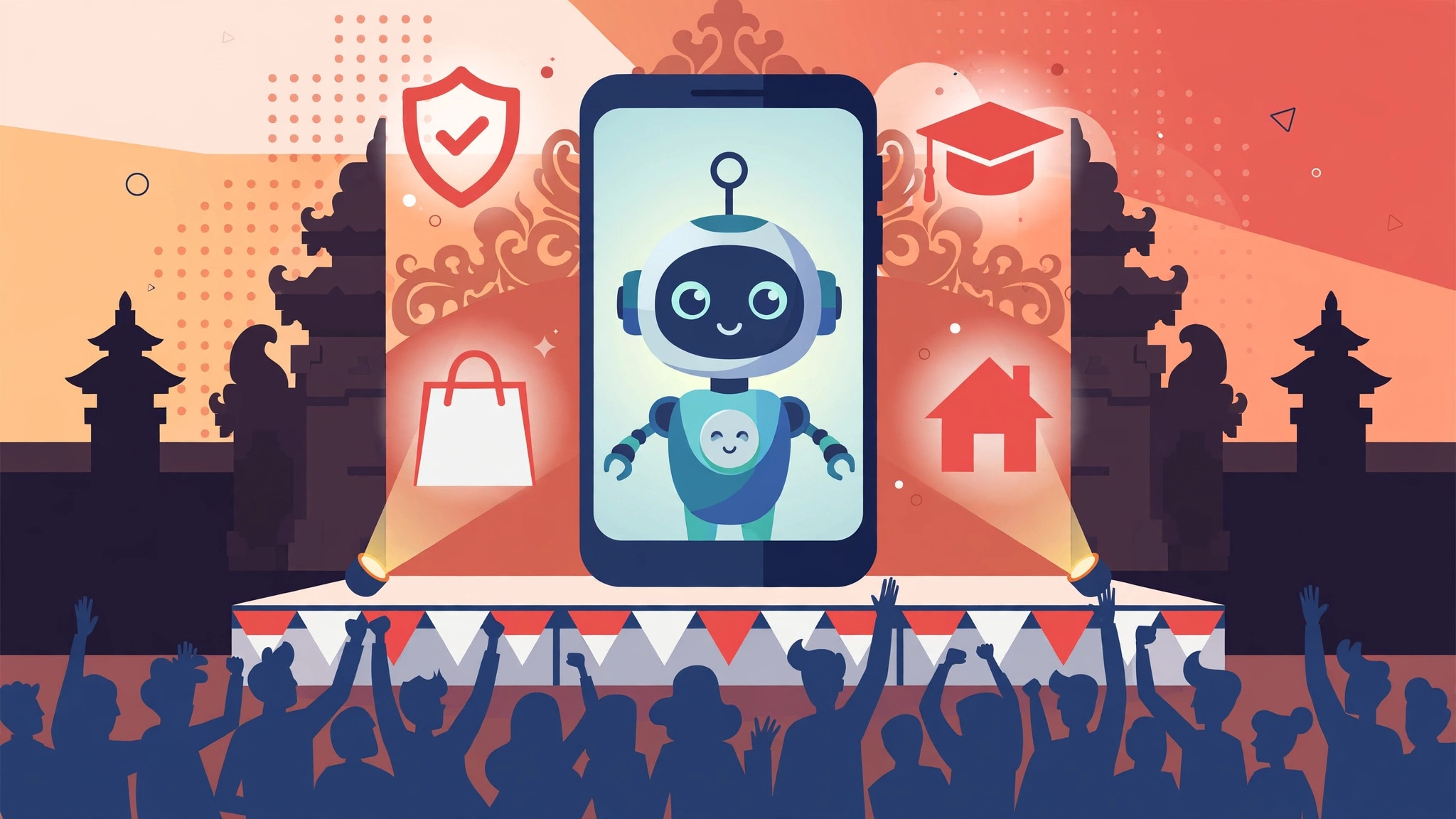 Ilustrasi 9 solusi AI buatan Indonesia dari Telkomsel di Bali Tech Week 2026