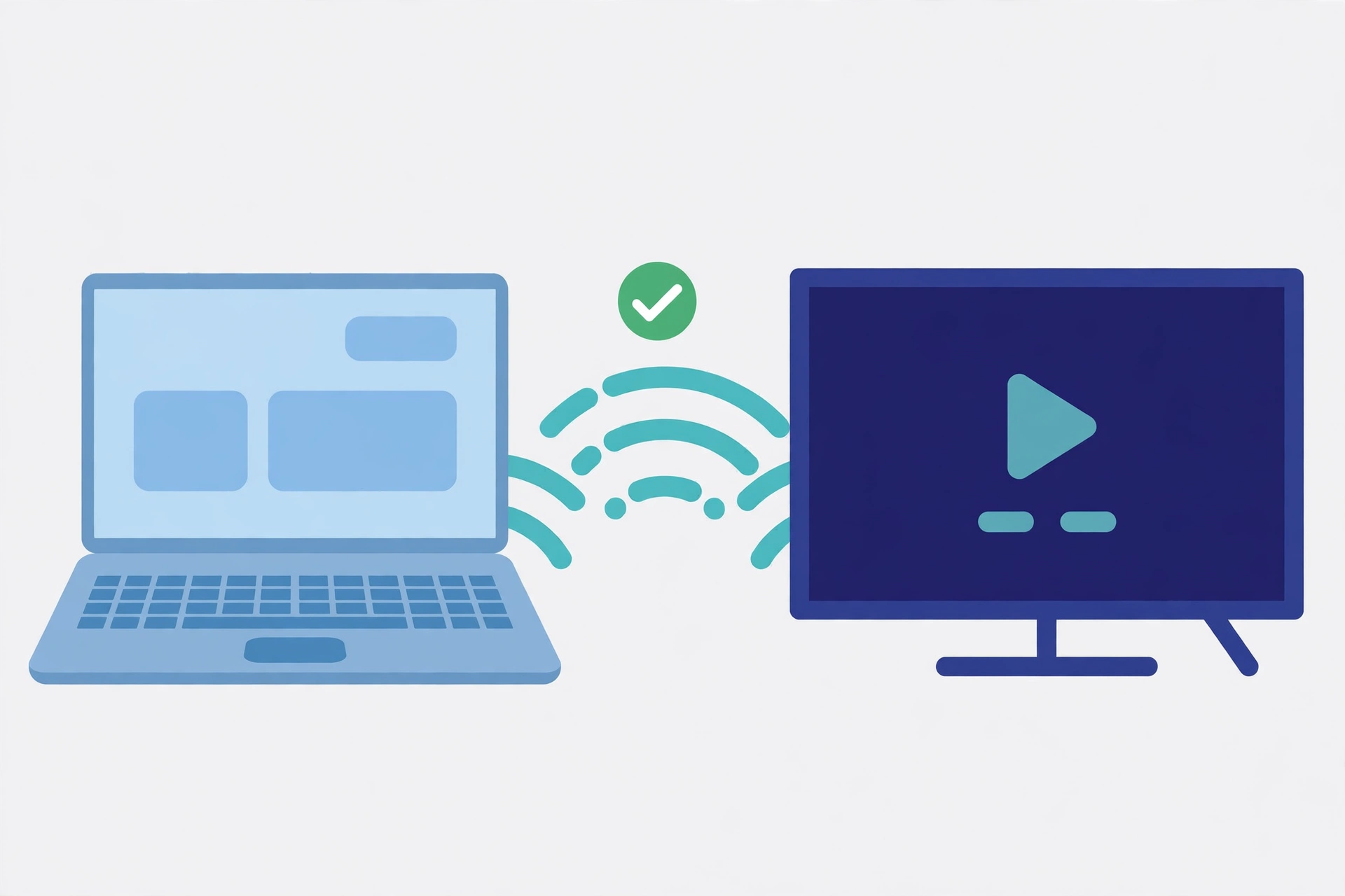 Laptop terhubung ke TV lewat WiFi
